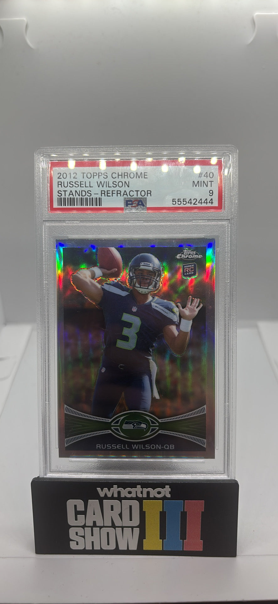 Russell Wilson Topps chrome rookie refractor psa 9
