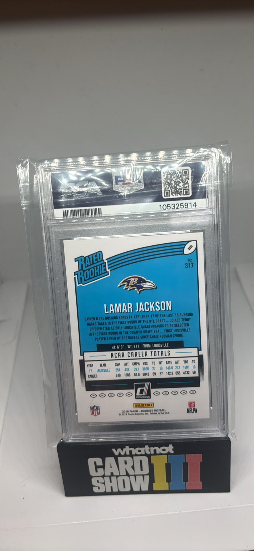 Lamar Jackson rated rookie psa 9