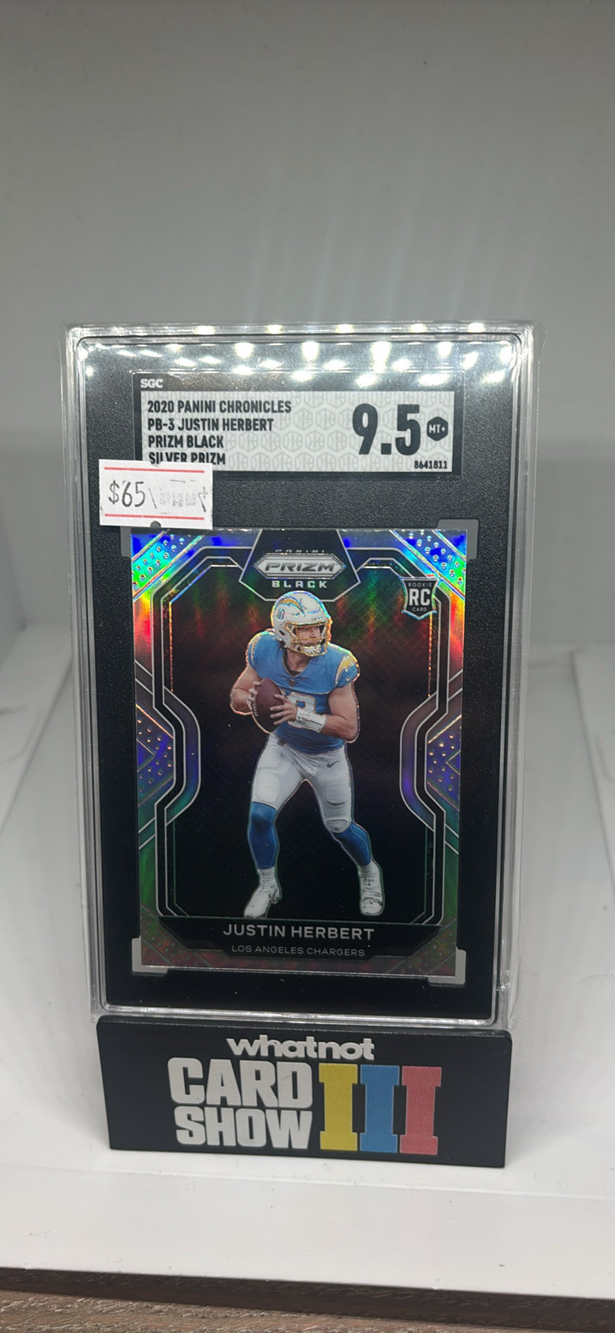 Justin herbert black silver prizm sgc 9.5