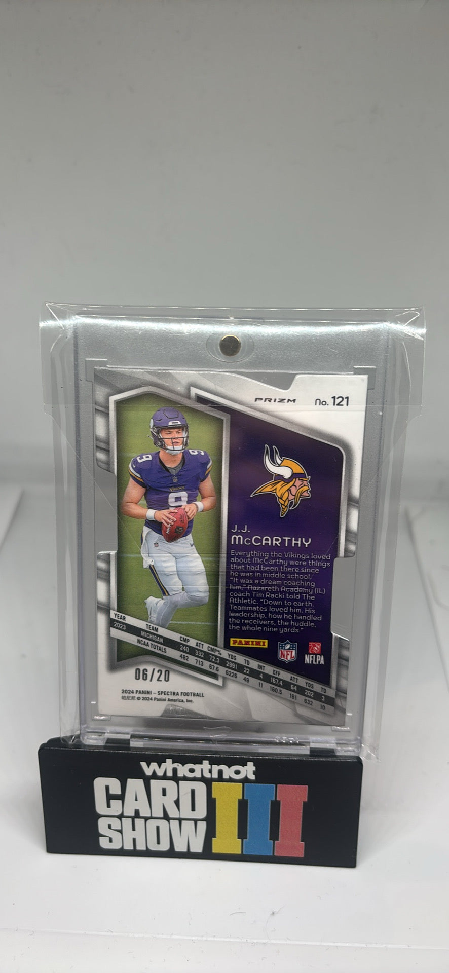 JJ McCarthy spectra rookie /20
