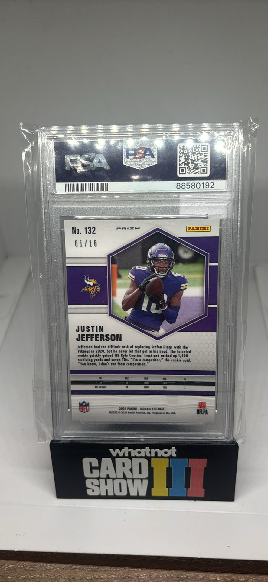 Justin Jefferson gold mosaic /10 psa 10