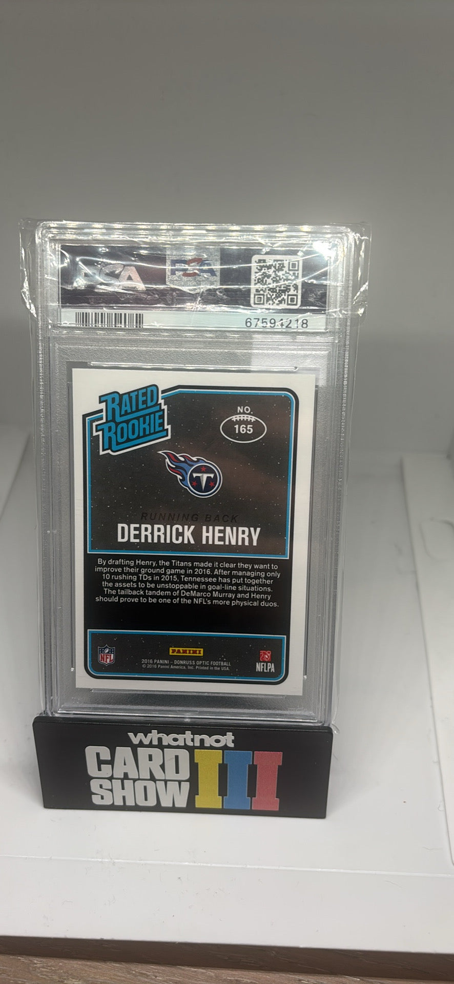 Derrick Henry optic rated rookie psa 10