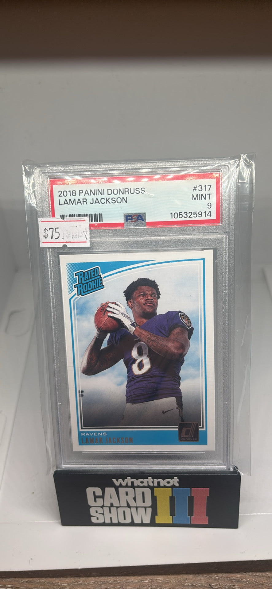 Lamar Jackson rated rookie psa 9