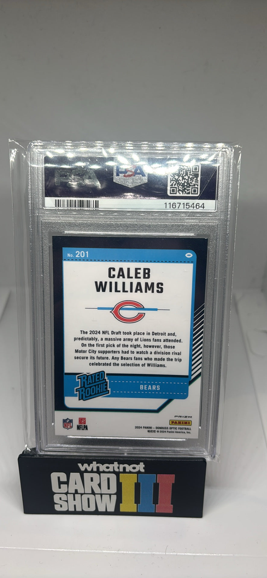 Caleb Williams red hype psa 9