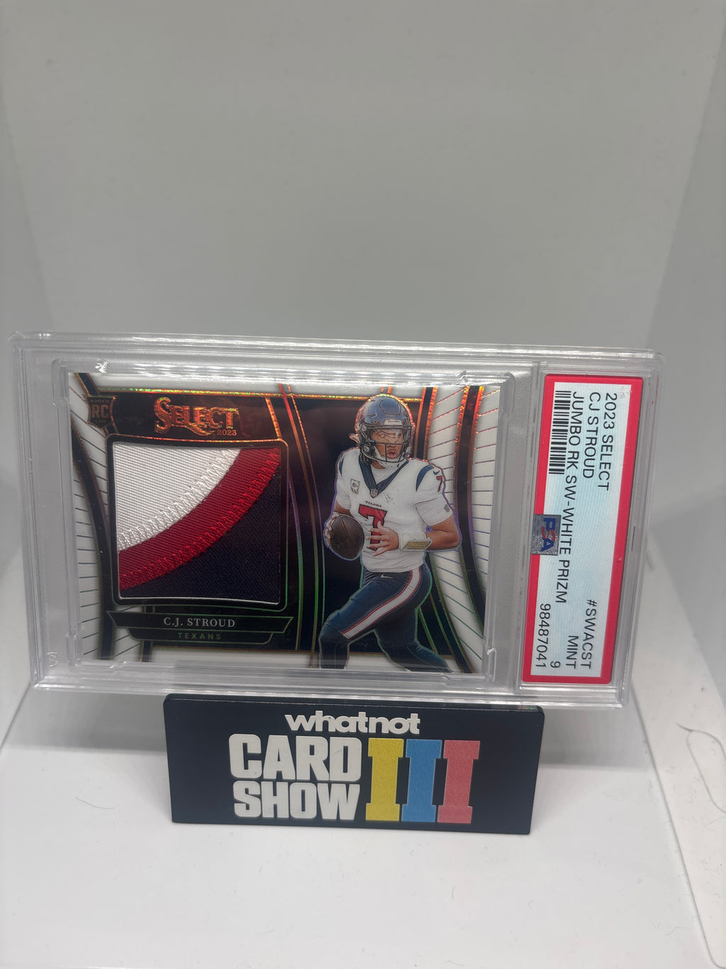 Cj stroud rookie select patch /75 psa 9