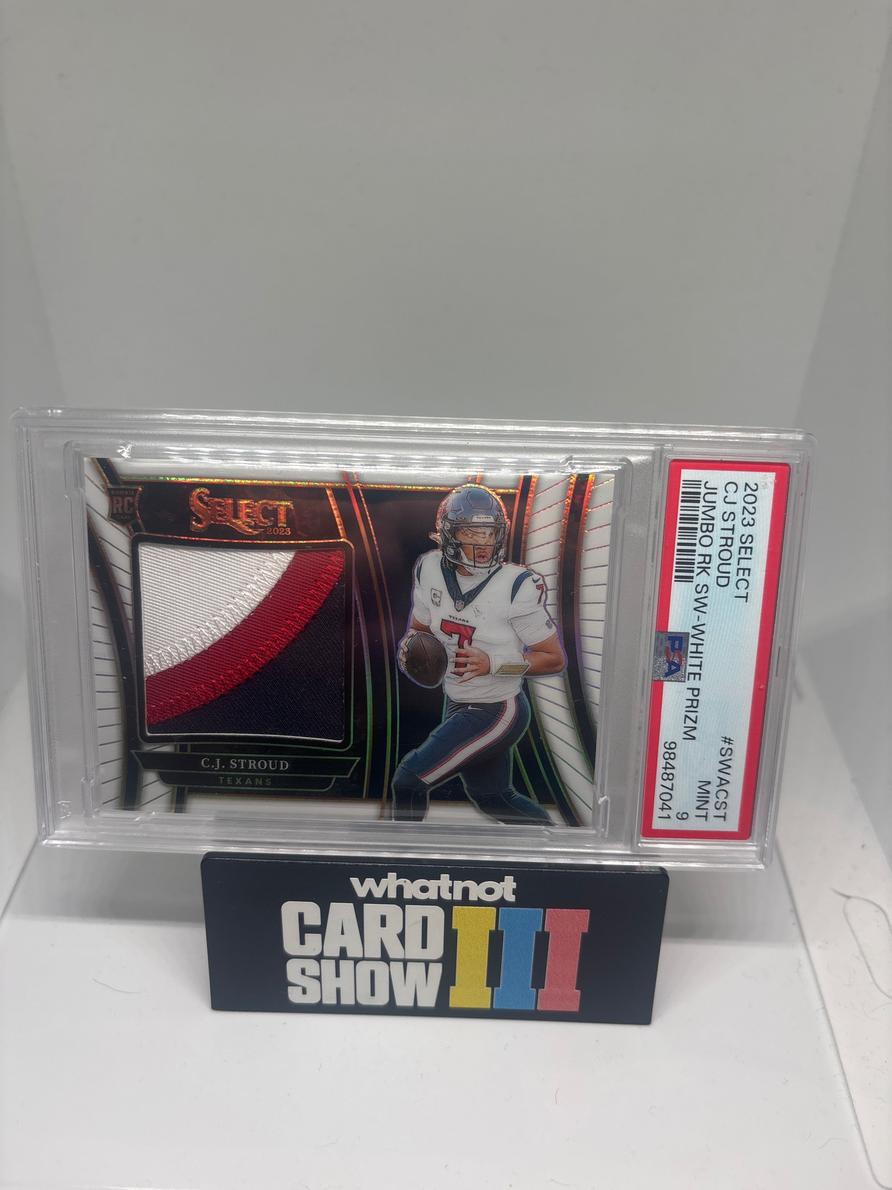 Cj stroud rookie select patch /75 psa 9