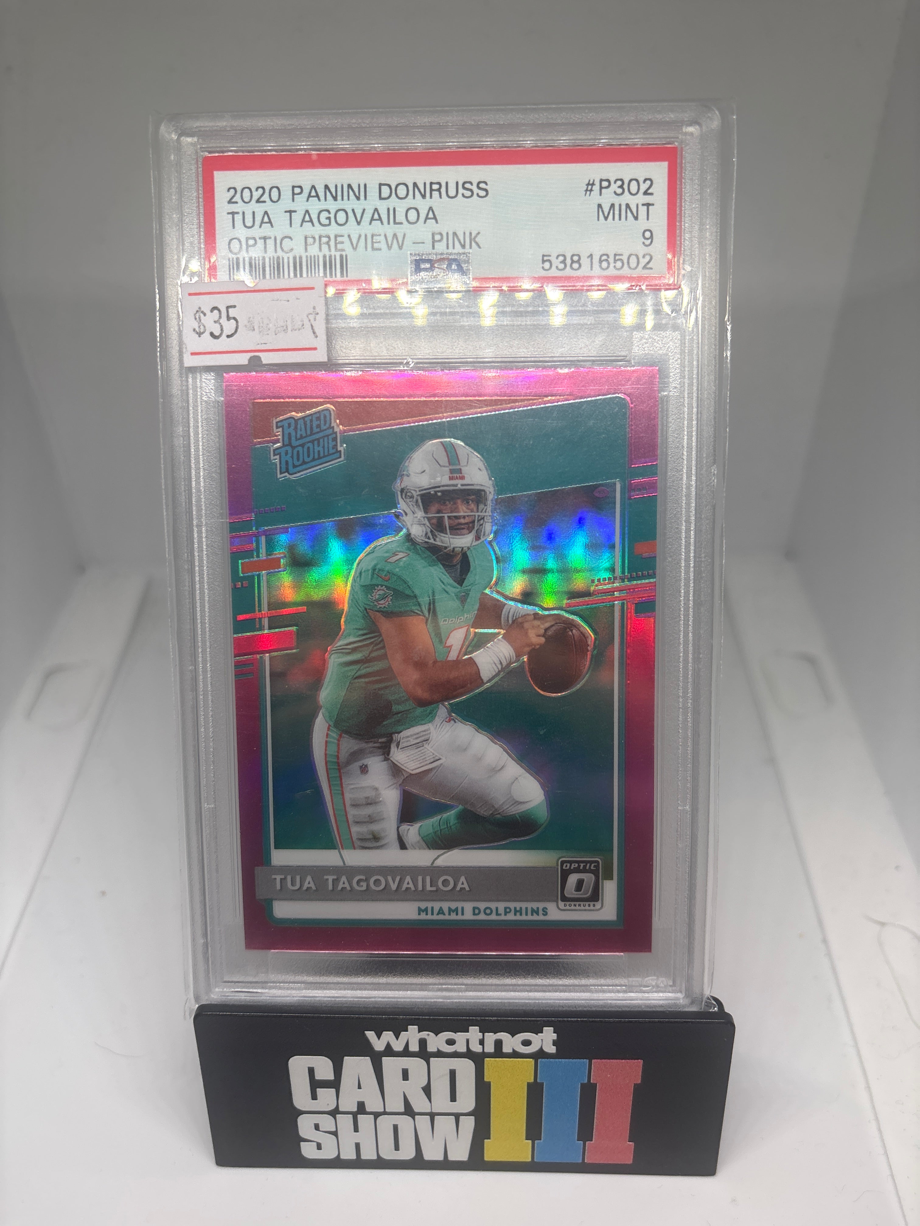 Tua tagovailoa optic pink psa 9