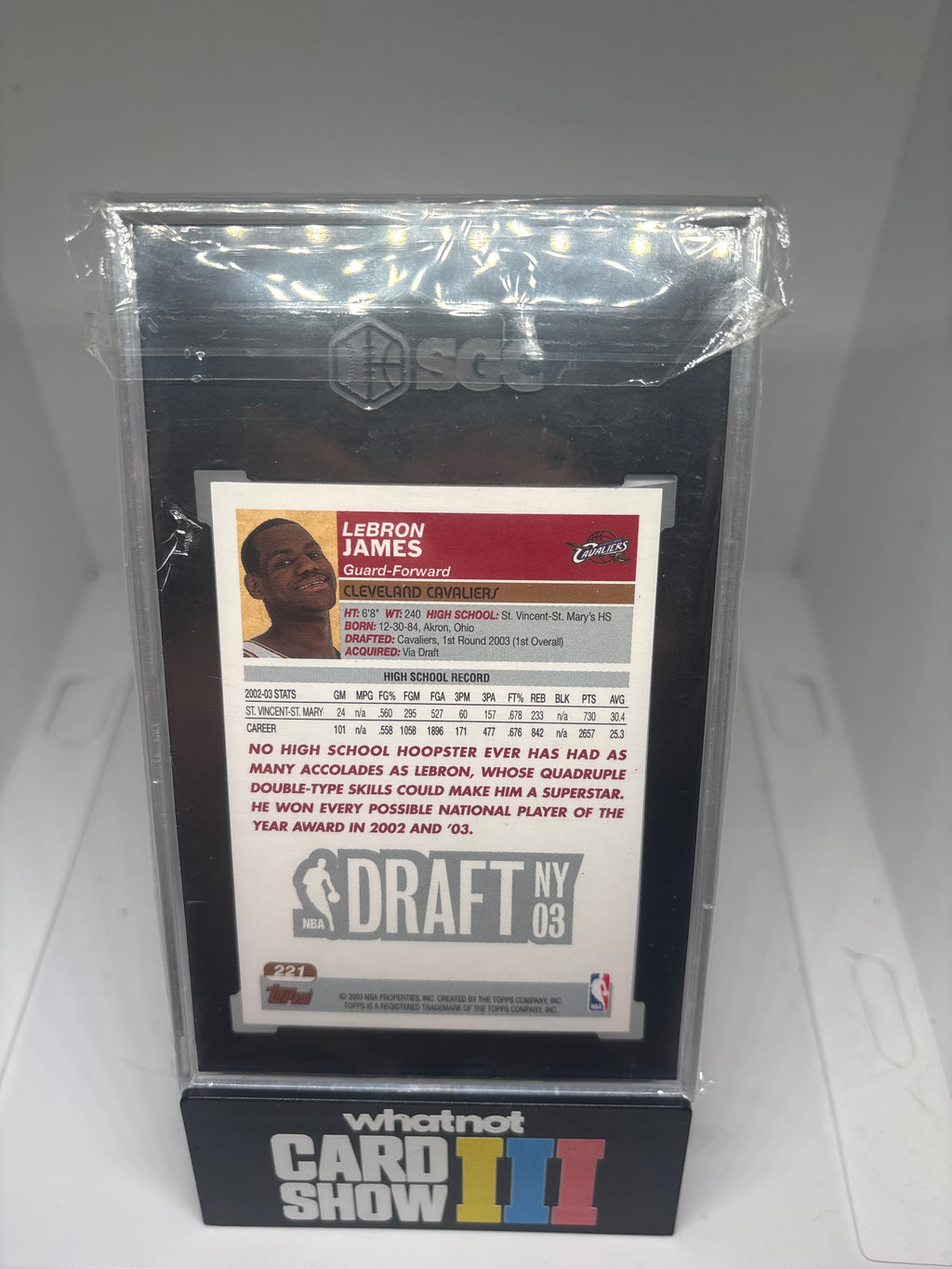 LeBron James rookie sgc 9