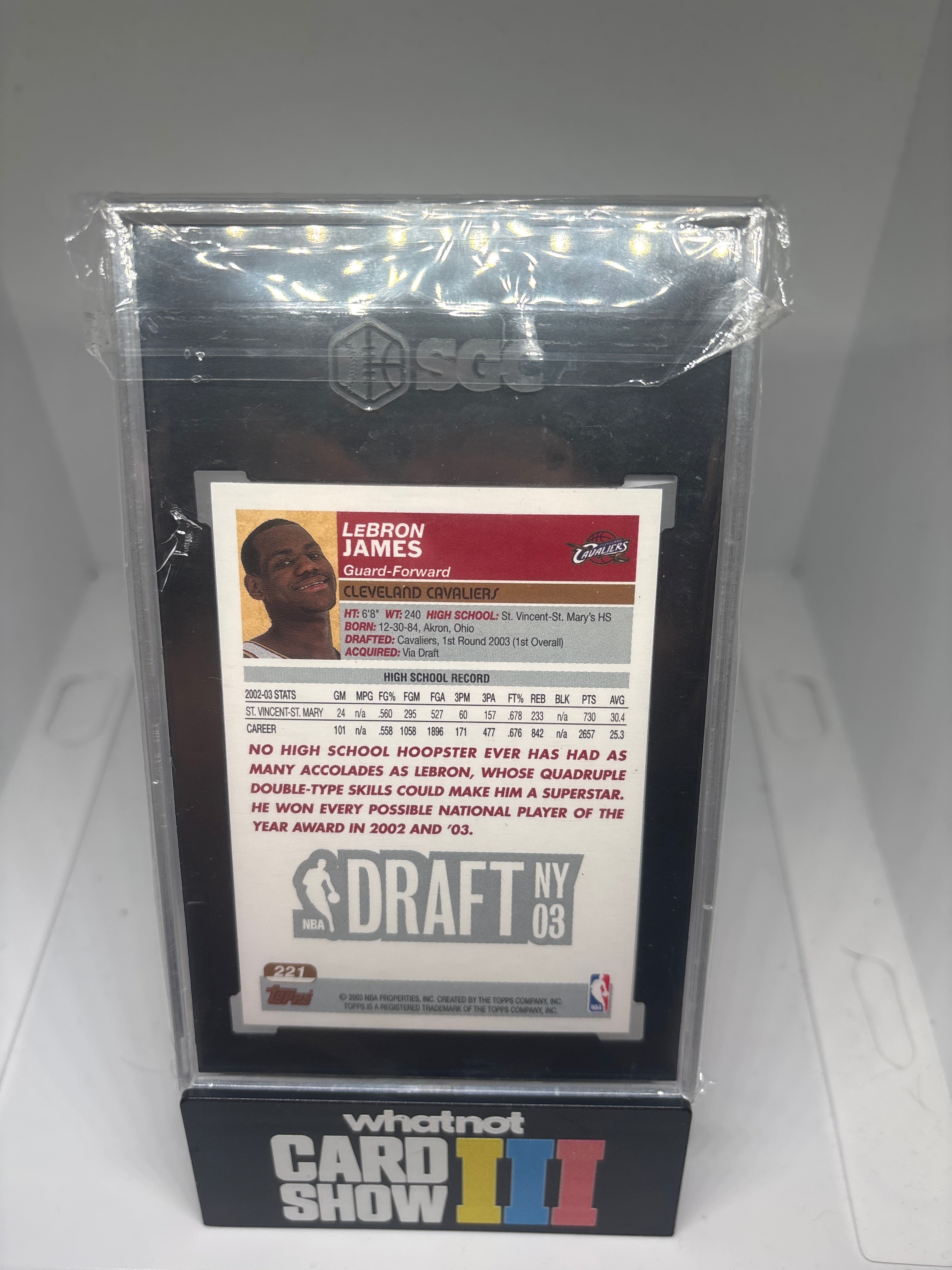 LeBron James rookie sgc 9