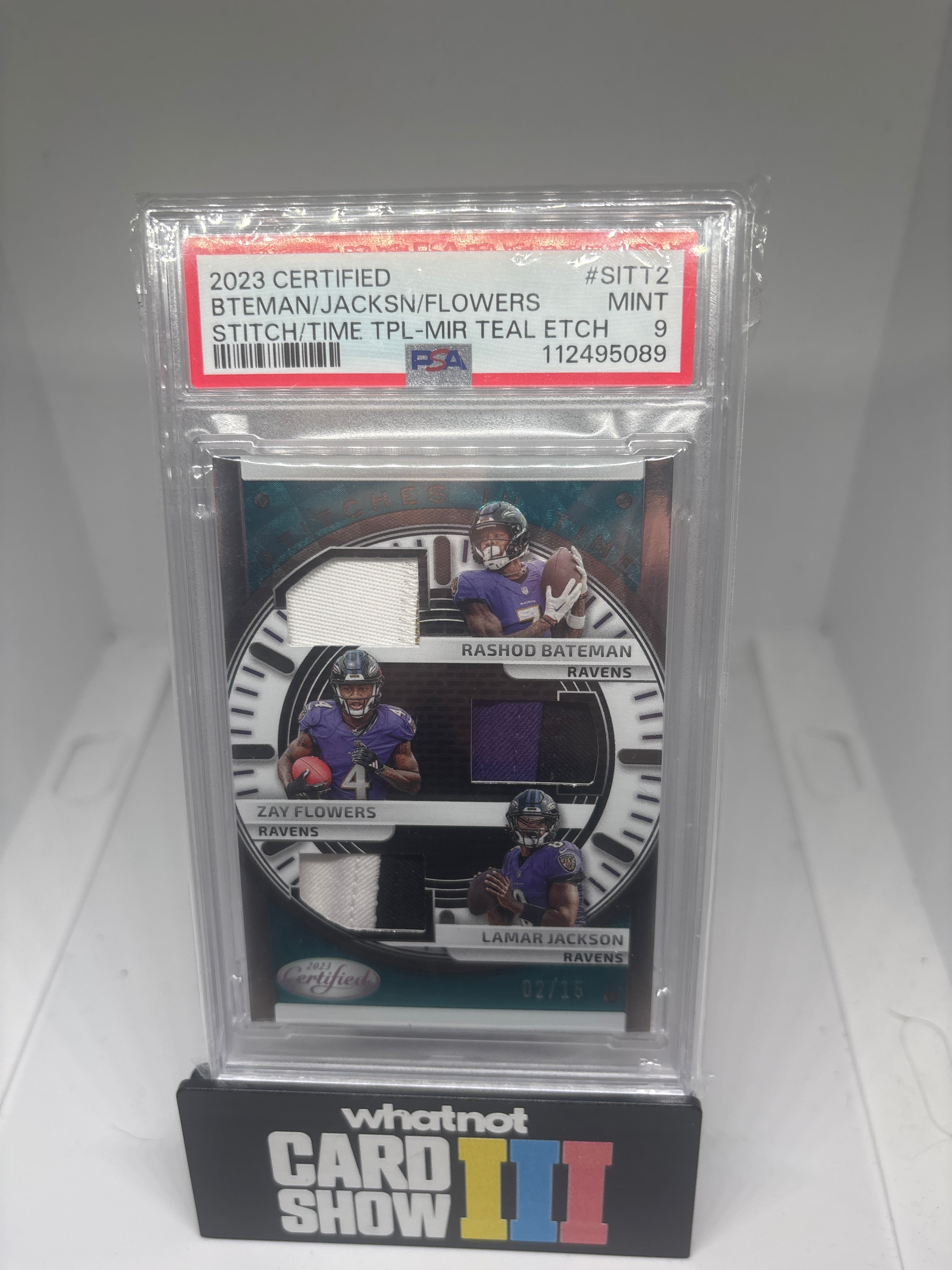 Lamar Jackson Zay flowers rashod Bateman /15 psa 9